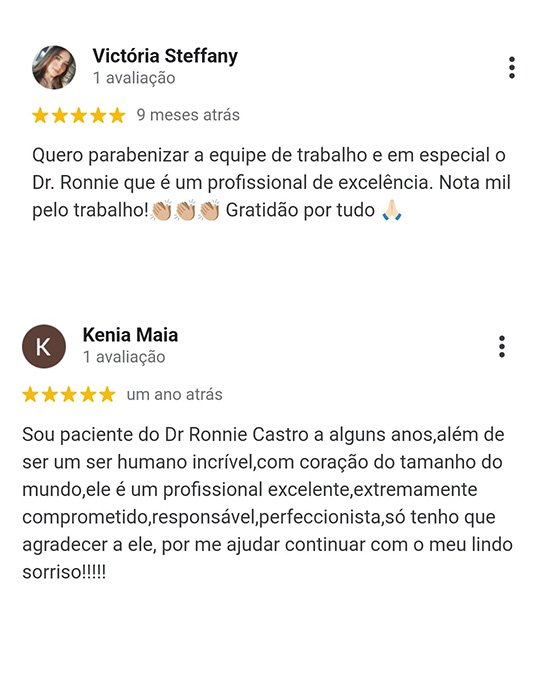 Avaliações google