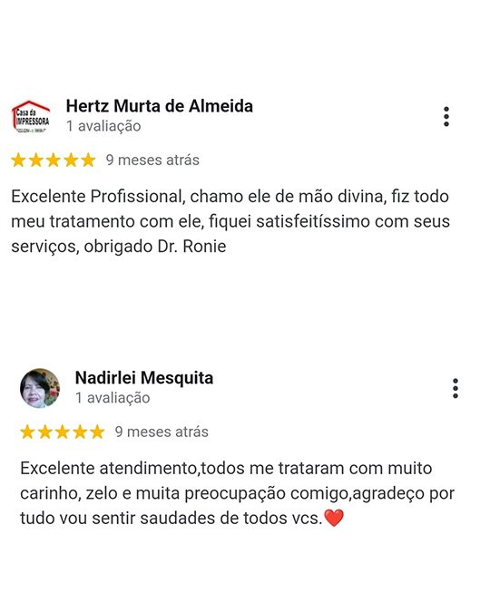 Avaliações google