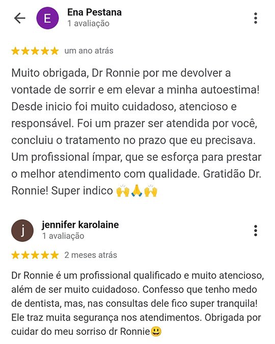 Avaliações google