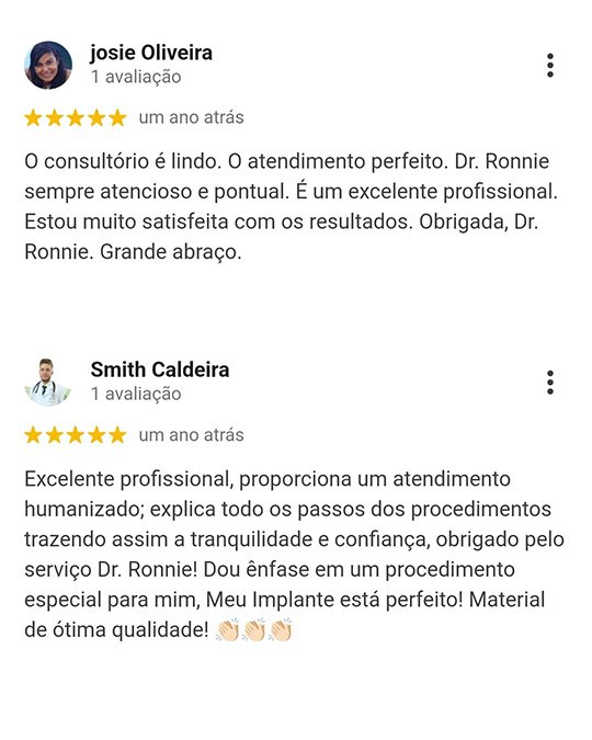 Avaliações google
